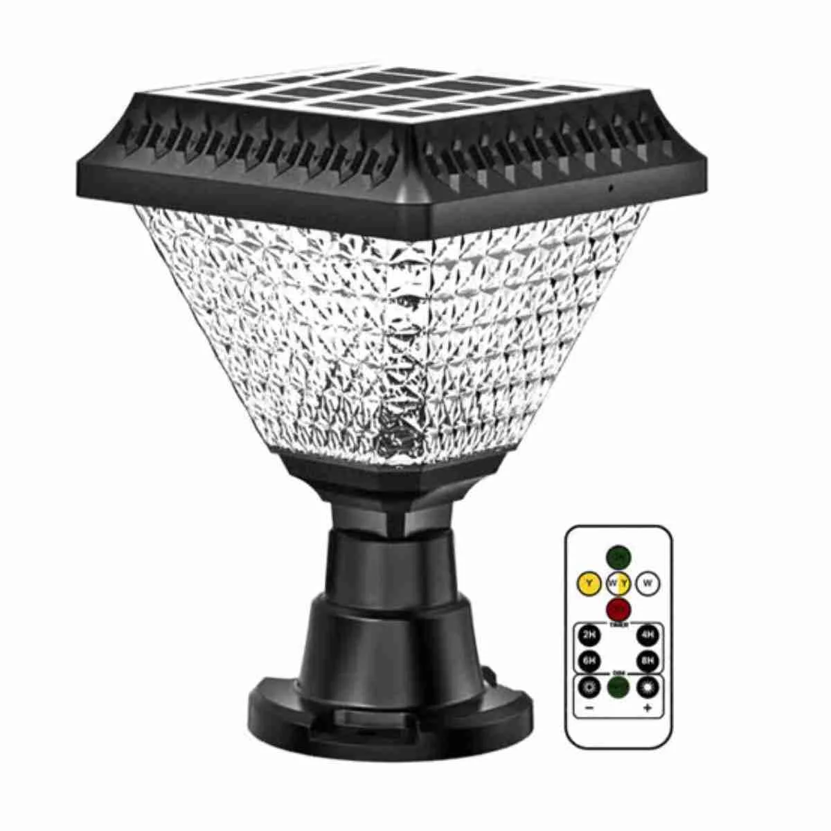 Aarmee Solar Gate Light – Front View, Waterproof Outdoor LED Lamp for Pillar & Gate Post