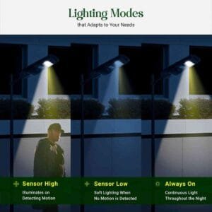 Motion sensor feature of Aarmee Solar Street Light 90 Watt