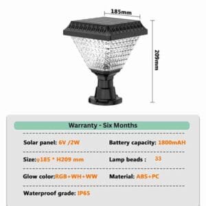 Solar Gate Light – Size