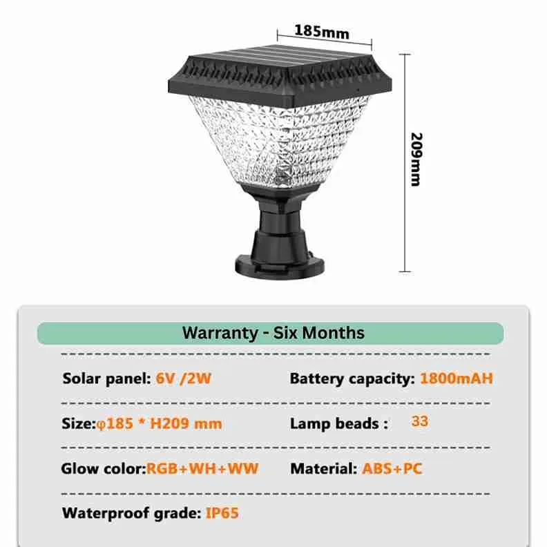 Solar Gate Light – Size