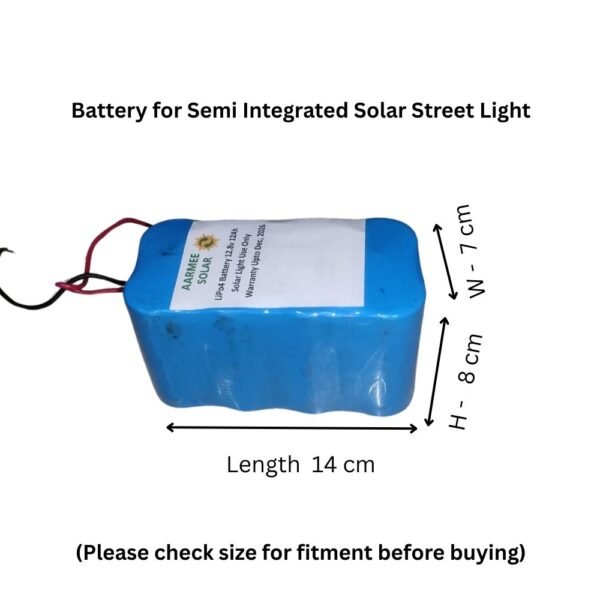 Solar Battery for Semi Integrated Street Light