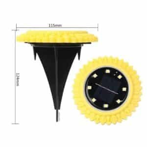 Side angle of Aarmee solar ground lights