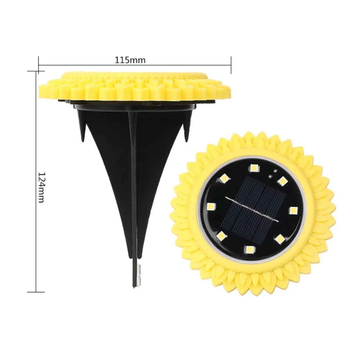 Side angle of Aarmee solar ground lights