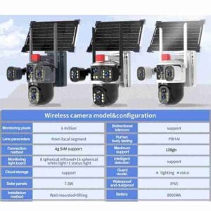 Solar CCTV camera specifications