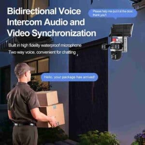 Solar CCTV Camera bi directional voice calling