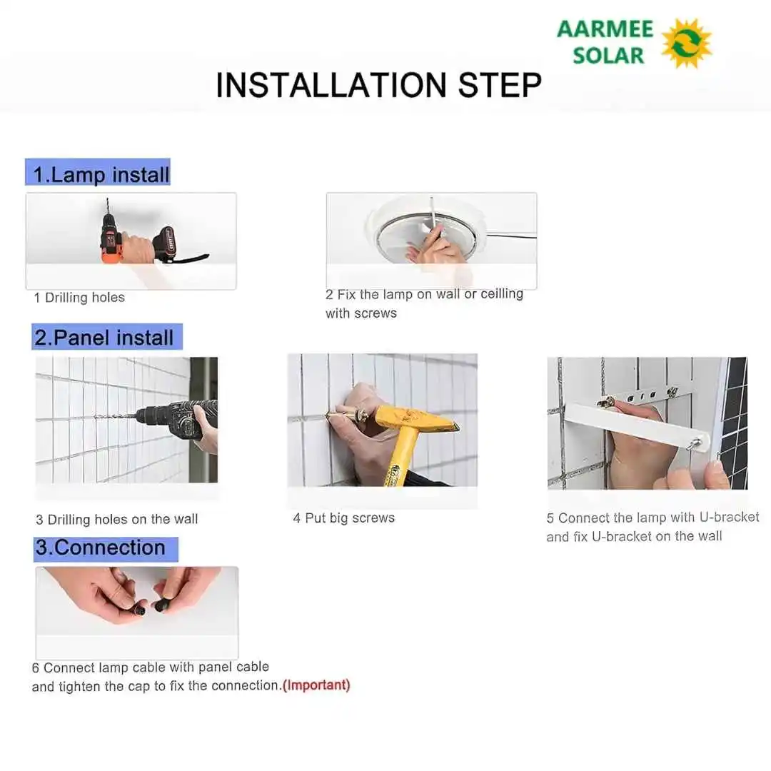solar indoor light installation