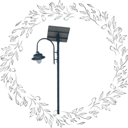4 solar lamp post